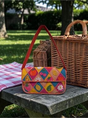 America & Beyond Vibrant Fruit/Floral Beaded bag